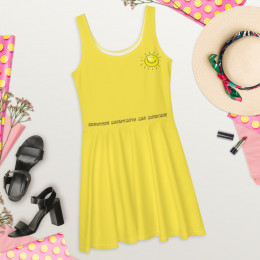Skater Dress - Happy Yellow with a Sunshine and note!