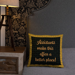 Assistant make the office better throw pillow